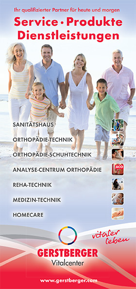 Bild eines Flyers über unsere Serviceleistungen, Produkte und Dienstleistungen